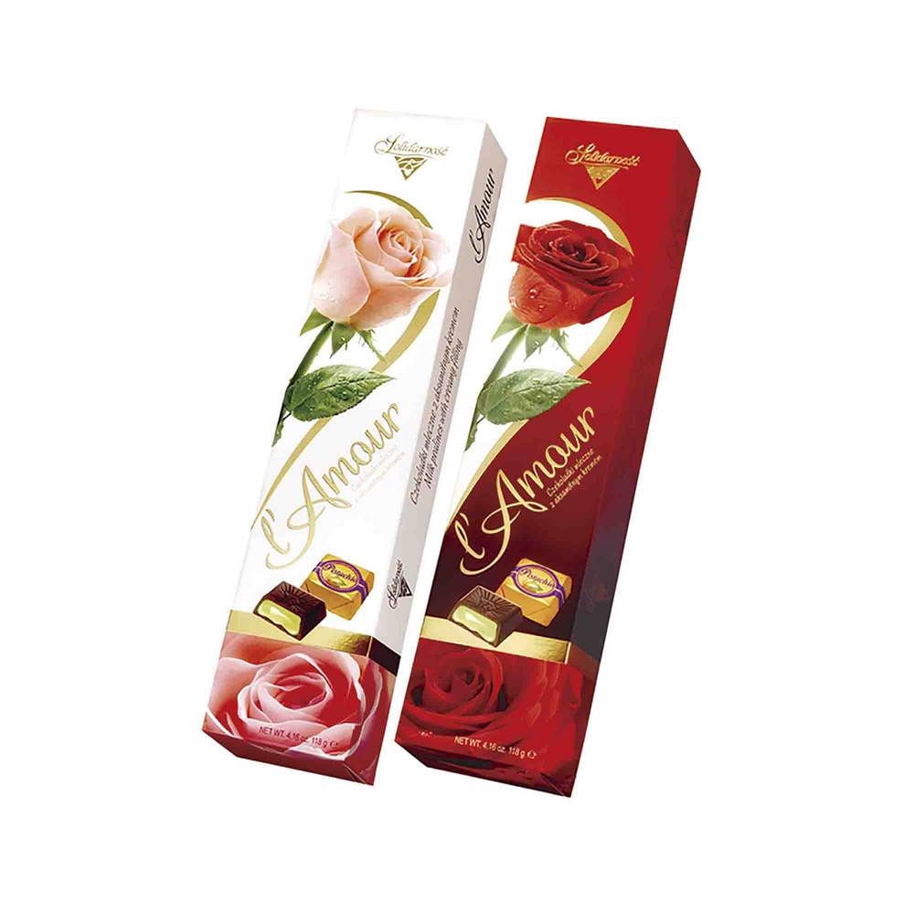 Estuche Chocolate Lamour Rosas 116 g Solidarnosc