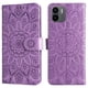 thumbnail image 1 of Funda tipo cartera FOXDOCK para Xiaomi Redmi A1 4G , diseño girasol en relieve, cuero PU, cierre magnético, soporte y tarjetero, 1 of 5
