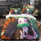 thumbnail image 2 of Cartoon -Bedding -Sets for- Kids Boys Girls -Anime Comforter Set- Nezuko Kamado -Japanese Anime- Duvet Cover 3 Pieces 1 Duvet- Cover and 2 Pillowcase Gift- for Him Twin173x218cm, 2 of 5