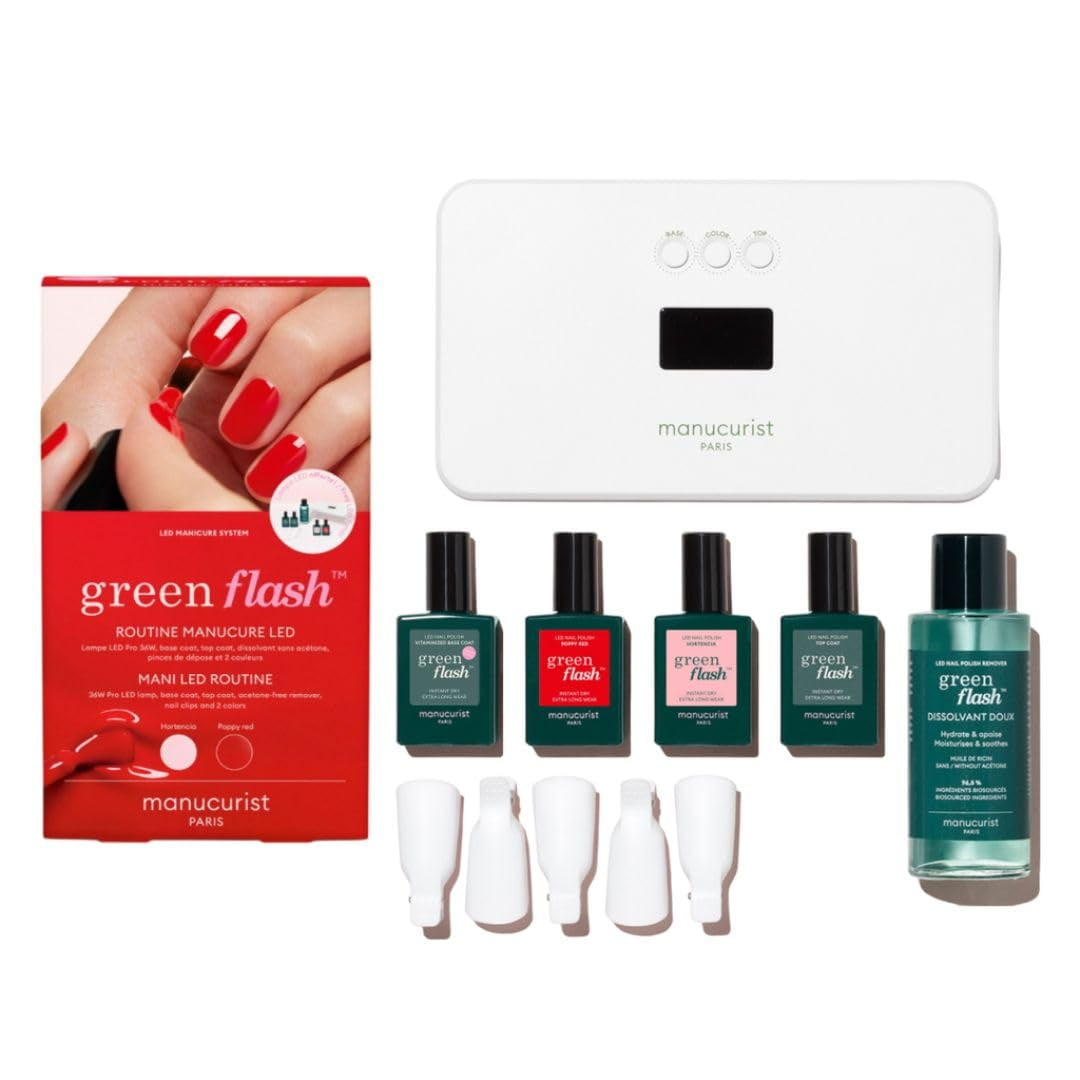 Set De Esmalte En Gel Manucurist Green Flash Con Lámpara Led De 36 W