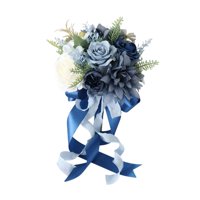 Magideal - Bouquet Nupcial Decoración De Flores De Mano Nupcial Adorno Romántico Lanzamiento Flores De Rosas Para El Día De San Valentín Festival Al Aire Libre Azul