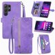 thumbnail image 1 of Para Samsung Galaxy S26 Ultra 5G Funda de 6.9 Pulgadas, Billetera para Mujer Hombres, Duradera de Cuero PU Magnética con Tapa, Correa de Cordón, Correa de Muñeca con Cierre, Tarjetero, Billetera,, 1 of 10
