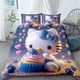 thumbnail image 1 of Duvet Cover Hello Kitty Cartoon Bedroom Living Room Decoration Quilt Cover Bedding Set Queen King Size Children Adult GiftBed Sheets, 1 of 5