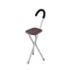 thumbnail image 1 of Bastón plegable con asiento de 260 kg de capacidad, antideslizante, 3 patas, silla con muletas portátil y plegable. marrón cuadrado, 1 of 5