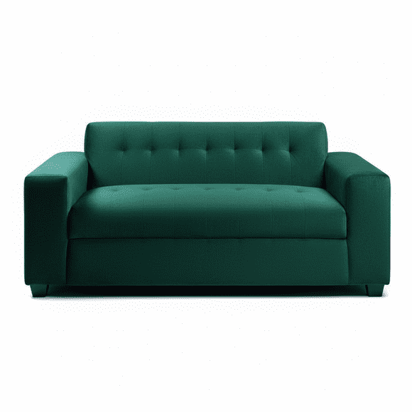 Sofa Dos Cuerpos Verde Felpa