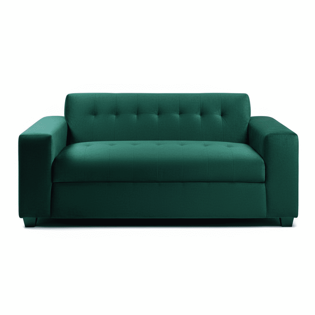 Muebles New - Sofa Dos Cuerpos Verde Felpa