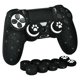thumbnail image 1 of Cubierta para PS4 HLRAO Negro Brillante 8 uds + Tapas de agarre, 1 of 7