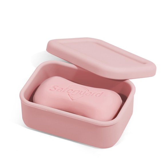 Portajabón HighHerz 12x8x4 cm Rosa Claro a prueba de fugas
