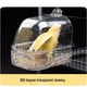 thumbnail image 4 of Jaula para baño de pájaros, suministros de limpieza para mascotas, bañera transparente para cacatúas, pájaros, con ganchos para colgar y cajón inferior para pájaros pequeños, loros, periquitos espacio, 4 of 7