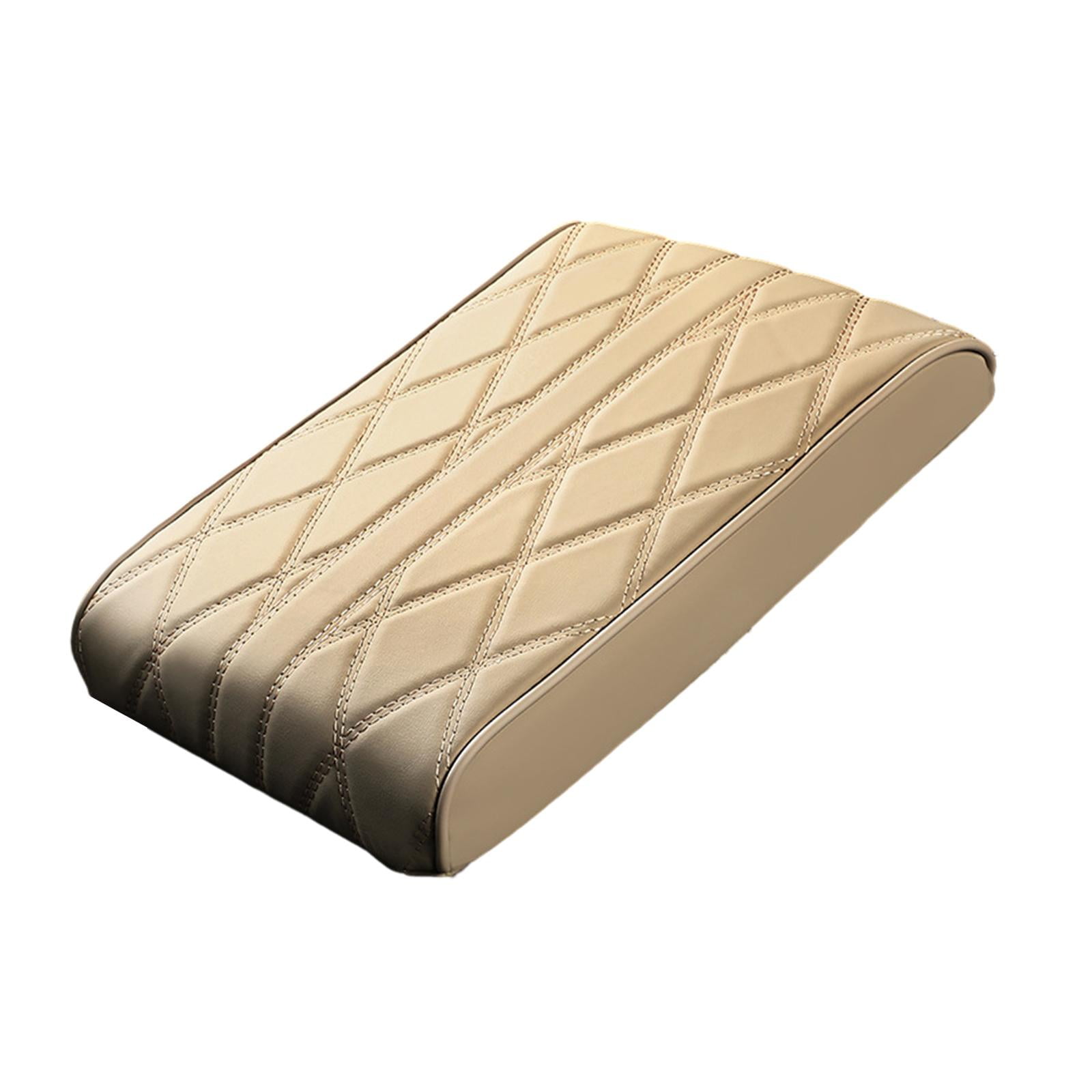 Ioensy - Cojín Para Reposabrazos De Coche, Funda Suave Para Reposabrazos Para Vehículos, Color Beige Grande