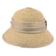 thumbnail image 3 of Sombrero Gatsby de lino para mujer con banda de encaje y flor, 3 of 4
