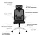 thumbnail image 5 of Silla de Escritorio con Cabezal Ergonomus Doha Blanco, 5 of 12