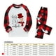 thumbnail image 5 of Pijamas navideños para la familia, conjuntos de pijamas a juego, top con estampado navideño y pantalones a cuadros, conjunto de pijama, ropa de dormir de manga larga, 5 of 5