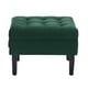 thumbnail image 1 of Pouf Wood 1 Cuerpo Felpa Verde Botella, 1 of 6