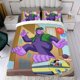 thumbnail image 4 of El Gran Show de Grape Ape Conjunto de sábanas temático, trío de piezas, cómodo y amigable con la piel, diseño único, regalo de decoración para el hogar para familiares, amigos y fans, 90 cm * 190 cm, 4 of 6