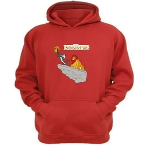 Genérico - Polerón Canguro El Rey De La Selva Rojo Talla Xs Unisex