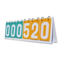 Magideal - Tablero De Puntuación Con Números Abatibles, Marcador Con Tapa De Mesa, Tablero De Puntuación Estable De 6 Dígitos, Marcador Para Múltiples Deportes