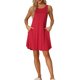 thumbnail image 2 of INSPIRE CHIC Vestido de Dormir sin Mangas para Mujer de Mezcla de Algodón Transpirable con Bolsillos Ropa de Casa Ligera XL Rojo, 2 of 6