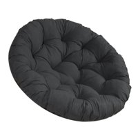 Magideal - Almohadillas De Cojín Para Asiento De Patio De 60X60Cm, Cojín De Asiento De Exterior De Repuesto Extraíble Para Hamaca, Cuna De Ratán, Mecedora De Mim , Negro