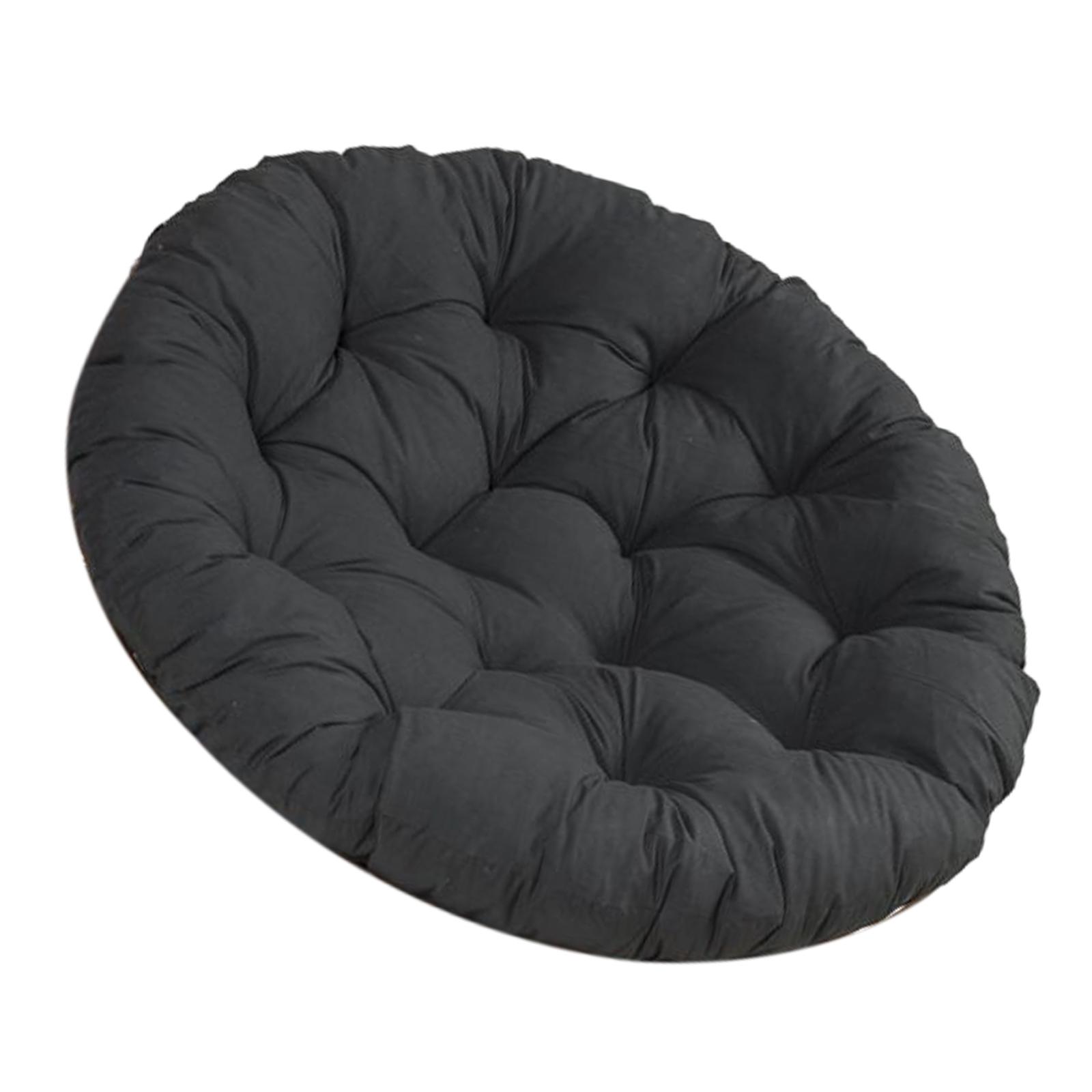 Magideal - Almohadillas De Cojín Para Asiento De Patio De 60X60Cm, Cojín De Asiento De Exterior De Repuesto Extraíble Para Hamaca, Cuna De Ratán, Mecedora De Mim , Negro