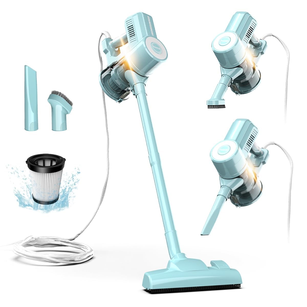 Aspiradora Vertical Roomie Tec 450w Sin Bolsa Con Filtro Hepa De 1,2 L