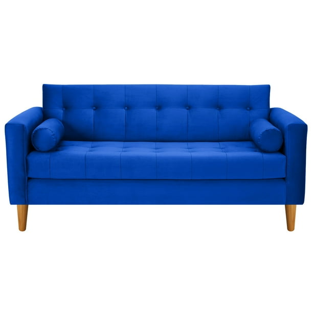 Sofa Retro 3c Felpa 04 Azul Rey