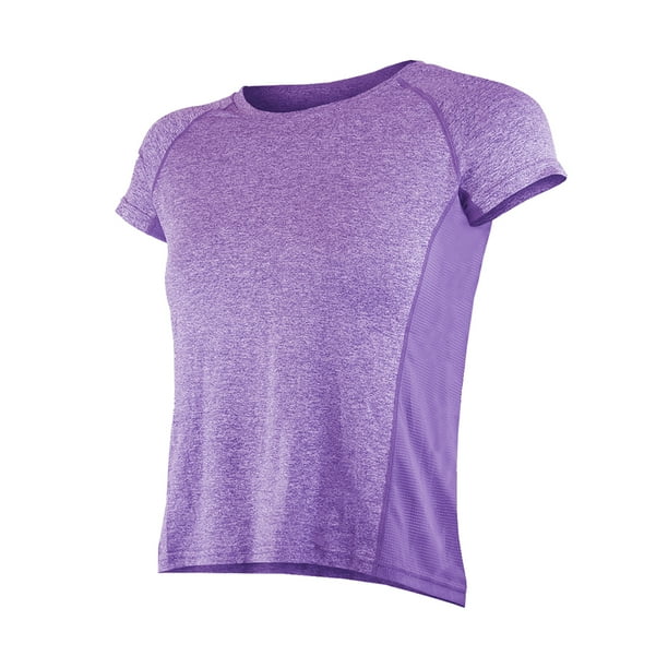 Polera Dry Fit Manga Corta Paneles Malla Mujer