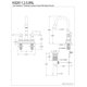 thumbnail image 3 of Grifo para lavabo Kingston Brass Naples de 4 pulgadas, instalación central, 3 of 3