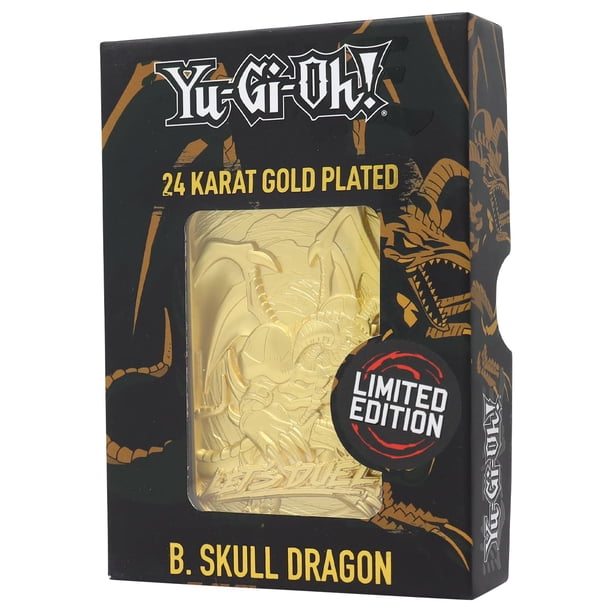 Tarjeta metálica de edición limitada chapada en oro de 24 quilates con forma de calavera con forma de dragón
