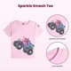 thumbnail image 5 of Camiseta Monster Jam Rose Sparkle Smash talla 7-8, 5 of 7