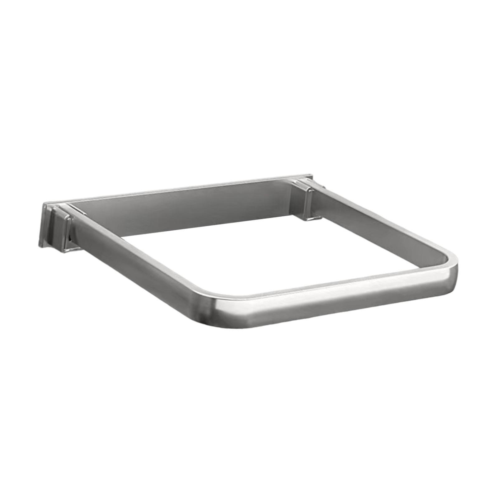 Magideal - Toallero De Baño, Colgador De Toallas, Plegable, Montado En La Pared, Accesorios De Baño, Toallero, Estante De Almacenamiento Para Lavabo, Decoración 1 Capa Sin Ganchos