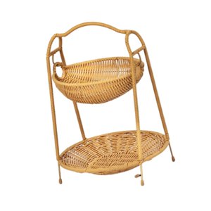 Bothyi - Cesta De Frutas Tejida A Mano, Soporte Decorativo, Cesta De Comida Para Mesa De Cocina, Restaurante