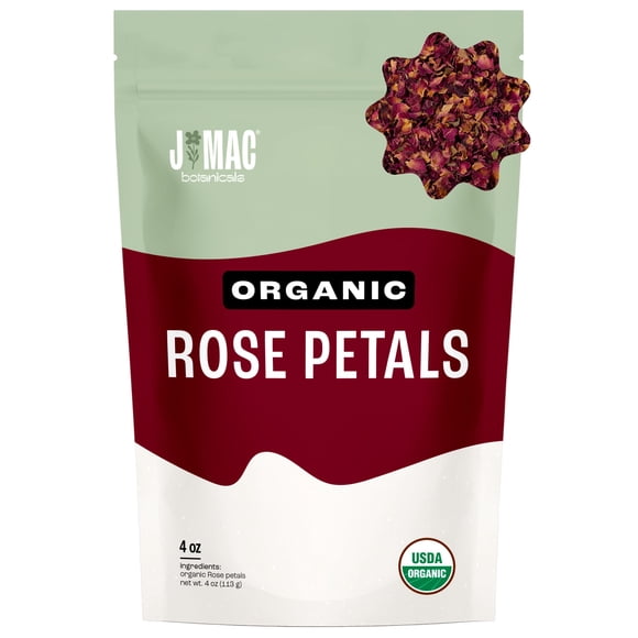 Pétalos de Rosa Orgánicos J MAC BOTANICALS 113 g Grado Culinario