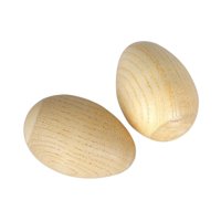 Magideal - 2 Piezas De Huevos De Madera, Agitadores De Mano, Instrumento Musical De Percusión, Regalo De Pascua, Huevos De Madera, Maracas Para Niños Pequeños , L