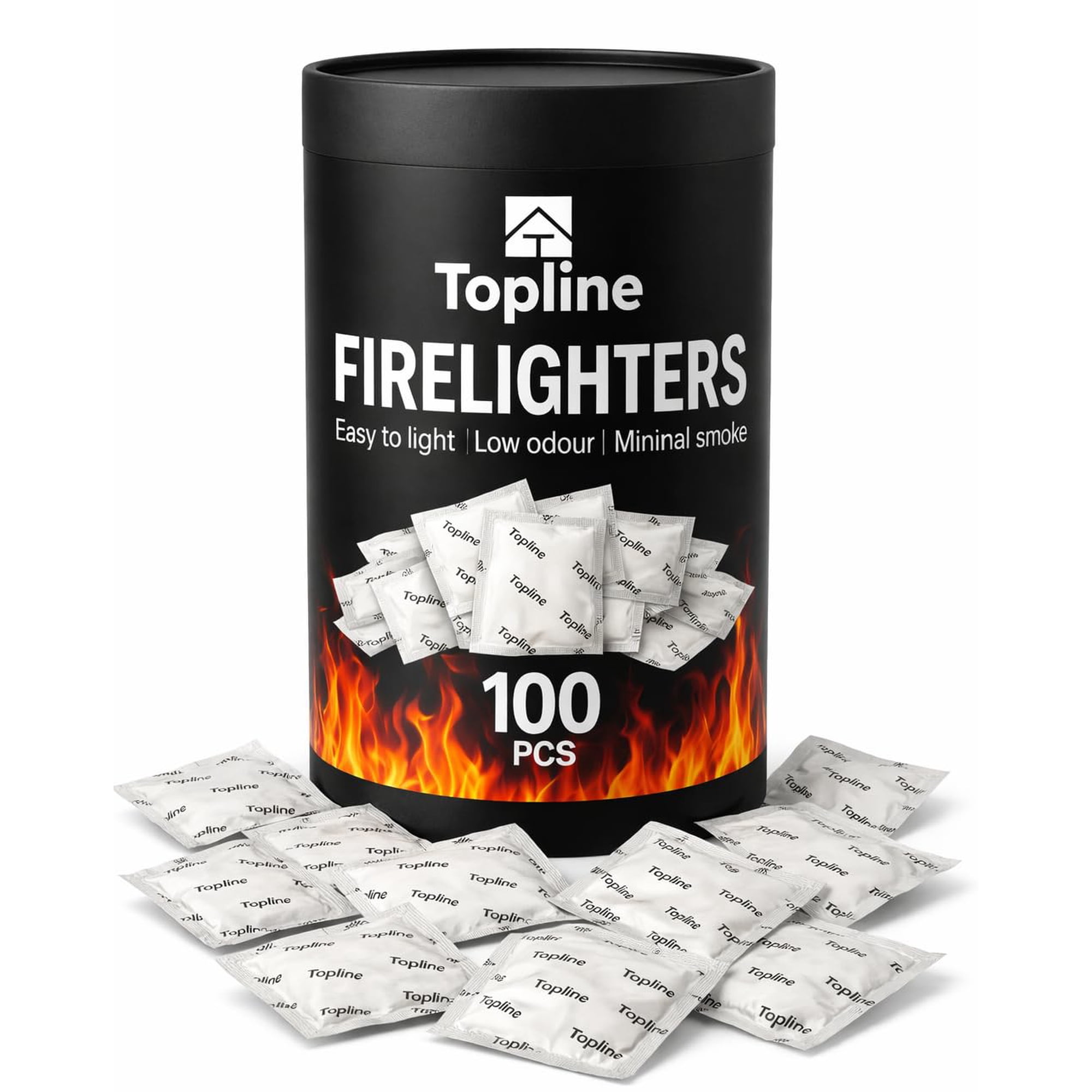 Encendedores Fire Starter Topline Instant, 100 Sobres