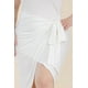 thumbnail image 2 of Vestido Midi de Talla Grande con Lazo Lateral y Parte Delantera Cruzada de Color Liso, 2 of 5
