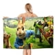thumbnail image 1 of Peter Rabbit Toalla de playa de secado rápido con diseño temático, regalo para mujeres y niñas, ideal para cumpleaños, fans, amantes de la música, uso en la playa o al aire libre, 78 × 160 cm, 1 of 6