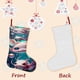 thumbnail image 3 of Ajolote Tema: Calcetines de Navidad, fino lino blanco para colgar en escaleras y chimenea, decoración navideña para el hogar, regalo de Navidad.54cm×38cm, 3 of 5