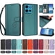 thumbnail image 4 of Funda Cartera Trébol para Motorola Moto G75 5G con Ranuras Tarjetas y Carga Inalámbrica Verde oscuro, 4 of 6