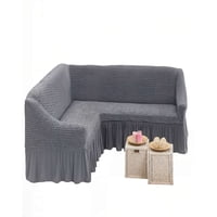 Genérico - Funda Cubre Sofa En Forma De L Color Gris
