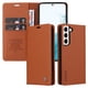 thumbnail image 4 of Funda Billetera de Cuero para Samsung Galaxy S22 con Tarjetero y Soporte - Tapa Magnética Marrón, 4 of 6
