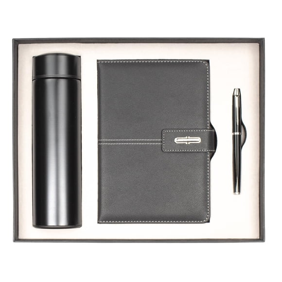 Set de Cuaderno Shadow Breeze A5 Negro + Termo + Pluma