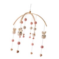 Bothyi - Juguete Móvil Para Cuna De Bebé, Lindo Juguete Para Cuna Con Forma De Conejo Y Colgantes De Campanas, Carillón De Viento, Conejo De Ganchillo