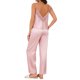 thumbnail image 3 of INSPIRE CHIC Conjunto de Pijama de Satén para Mujer Camisola sin Mangas de Encaje y Pantalones 2 Piezas Ropa de Casa con Tirantes Ajustables XL Rosa, 3 of 6
