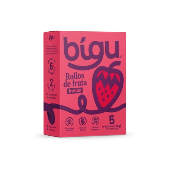 Rollos de fruta frutilla