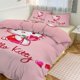 thumbnail image 1 of Cartoon Hello Kitty Rose Girl Room Decor Size Bedding Set for Kids 3 Piece Bedding with 1 Flat Sheet And 2 Pillowcases Twin, 1 of 5