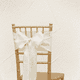 thumbnail image 4 of Xiao Hua Correa de Asiento Color Blanco Hueso - Juego de 10 Piezas, 108.27 x 6.69 Pulgadas Brillante y Reluciente, Lazo Sedoso Autoajustable DIY, Adecuado para Decoración de Sillas de Boda Banquete, 4 of 6