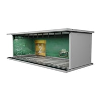 Magideal - Vitrina De Exhibición De Automóviles De Fundición A Presión A Escala 1/64 Con Escena De Estacionamiento De Automóviles, Vitrina De Exhibición De Garaj Estilo Americano