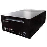 Funda Silverstone Lc12B Mini-Itx De Aleación De Aluminio Con Adaptador De 60 W