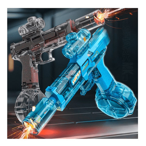 Genérico - Lanzador De Agua Eléctrica Recargable Juguete Luz Led Niños Negro